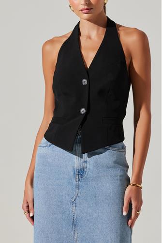 Tatum Halter Vest BLACK