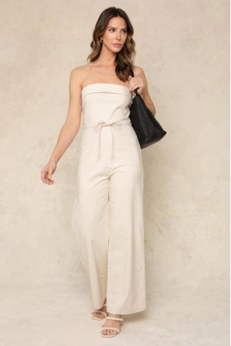 Linen Blend Jumpsuit PARCHMENT