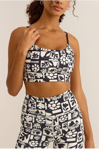 Shine On Checker Bra SANDSTONE