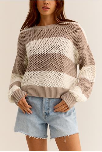Broadbeach Stripe Sweater PUTTY