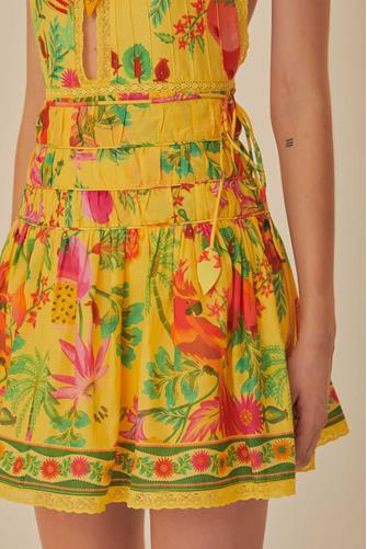 Delicate Fruit Garden Yellow Mini Skirt DELICATE FRUIT GARDEN YELLOW