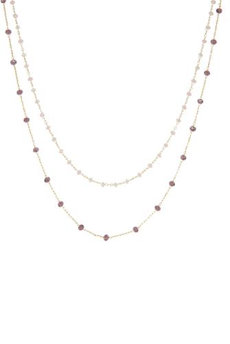 Layered Crystal Necklace GOLD