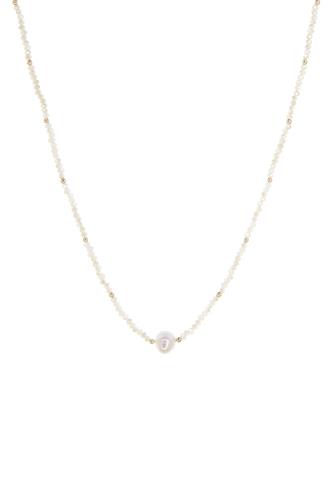 Crystal Necklace With Pearl GOLD