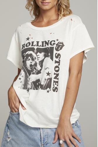 Rolling Stones-Mick &Keith Tee BRIGHT WHITE
