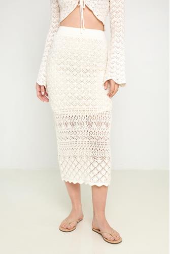 Crochet Midi Skirt IVORY
