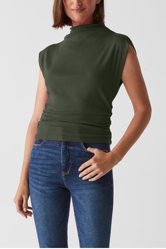 Amara Crop Top Dark Matcha