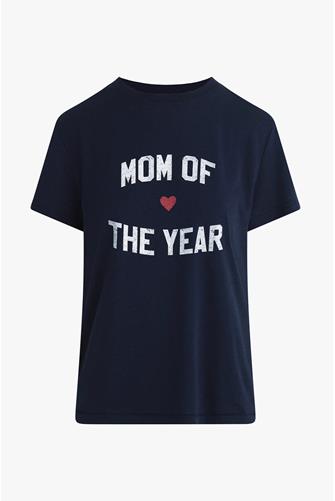 Mom Of The Year Classic Collegiate Tee NAVY