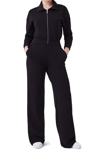 Air Essentials Ls Wide Leg Jumpsuit VERY BLACK
