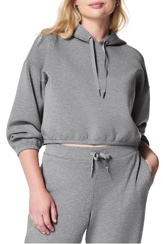 Air Essentials Cropped Hoodie MID HEATHER GREY