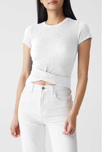 Stella Twist Front Crop Top WHITE