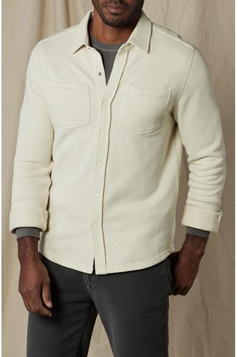 Looped Terry Button Up ECRU