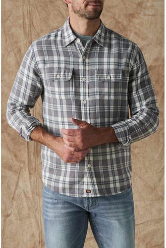 Mountain Textured Overshirt BLUE HAZE