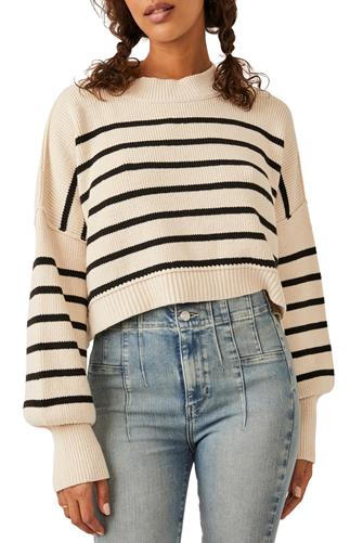 Stripe Easy Street Crop PEARL COMBO