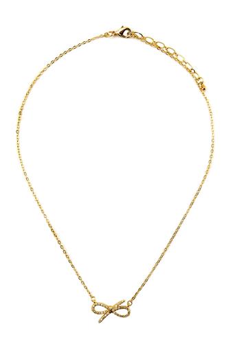 Bow Necklace Pave GOLD