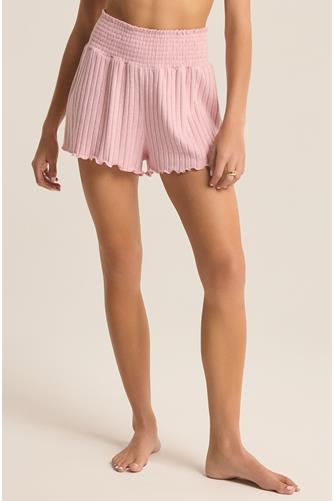 Dawn Smocked Rib Short SUNSET MAUVE