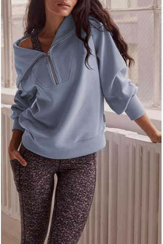 Vine Half Zip DUSTY BLUE
