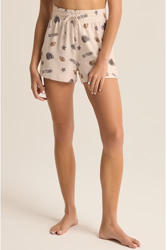 Sporty Football Star Short HEATHER LINEN