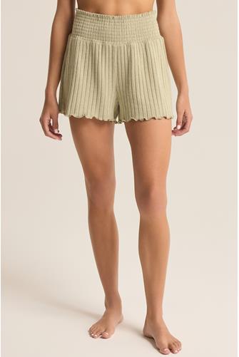 Dawn Smocked Rib Short MEADOW