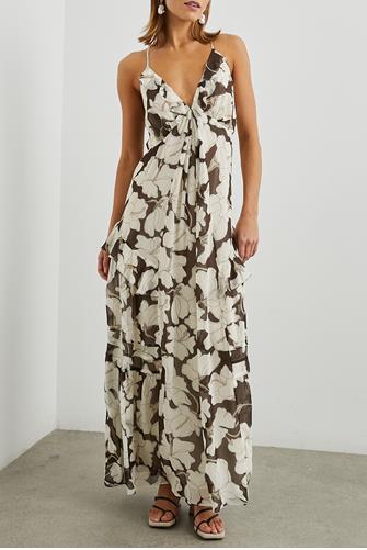 Boa Maxi Dress MOCHA FLORAL