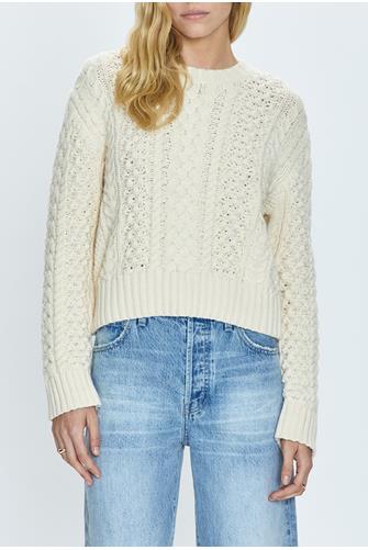 Quinn Cable Knit Sweater IVORY