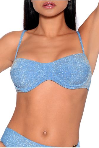 Cristalle Underwire Bikini Top BLUE SAPPHIRE