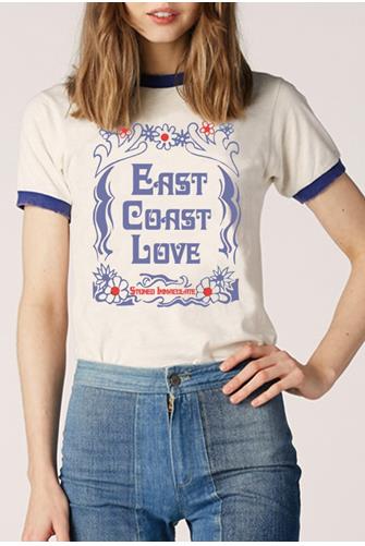 East Coast Love Ringer WHITE/NAVY