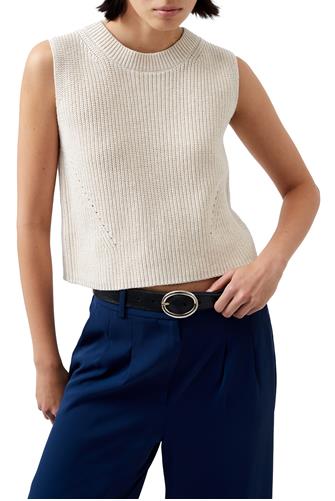Mozart Crewneck Cropped Vest LIGHT OATMEAL