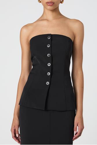 Harrie Suiting Strapless Top BLACKOUT