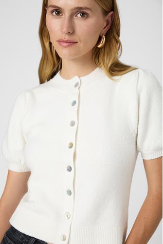 Puff Sleeve Cardigan WINTER WHITE