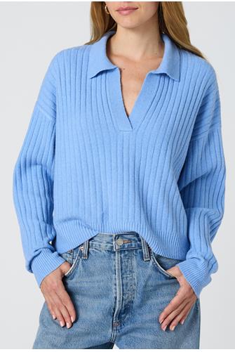 Wide Rib Polo DUSTED BLUE