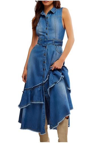 Beau Denim Midi BLUE GRASS