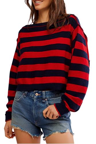 Wtf Into The Blue Pullover RED COMBO