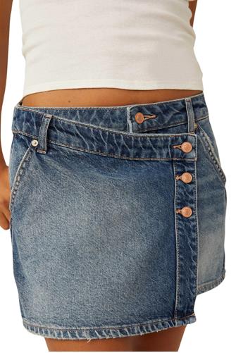 Wynne Denim Skirt CORNFLOWER