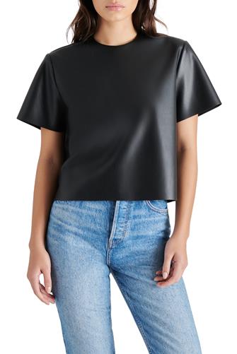 Ezra Leather Tee BLACK