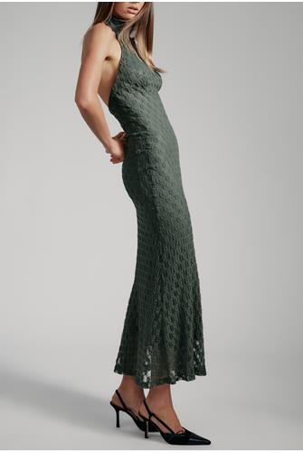 Ola Lace Midi Dress KHAKI