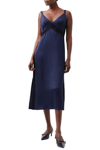 Ennis Satin Lace Dress MARINE