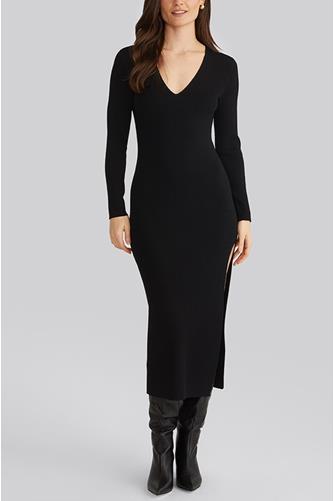 Allison Maxi Lace Up Back Dress BLACK