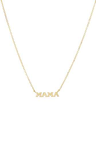 Gold Plated Mama Necklace Gold