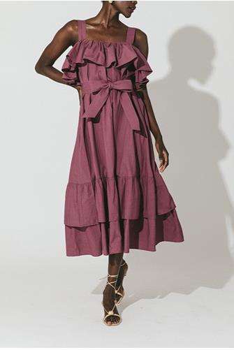 Marianne Midi Dress PLUM