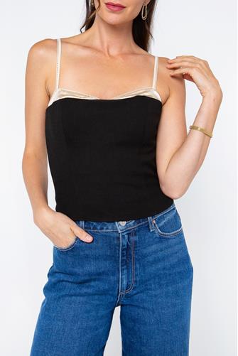 Contrast Corset BLACK
