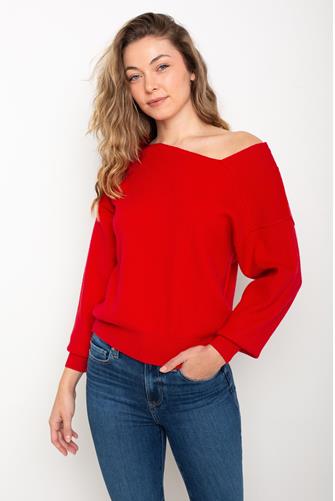 Favorite Ribbed Sweater Cherry