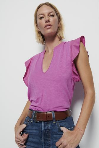 Constance V Neck Top Rosebud