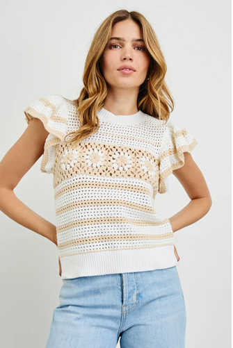 Penelope Crochet Sweater Oatmeal