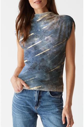 Aria Mock Neck Top Nocturnal Combo