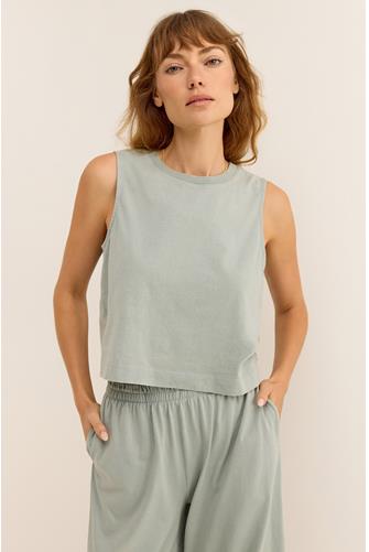 Sloane Jersey Muscle Tank Harbor Grey