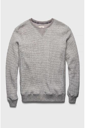 Waffle Thermal Crewneck HEATHER GREY