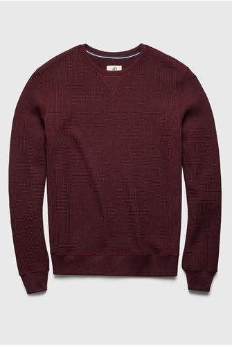 Waffle Thermal Crewneck CABERNET HEATHER