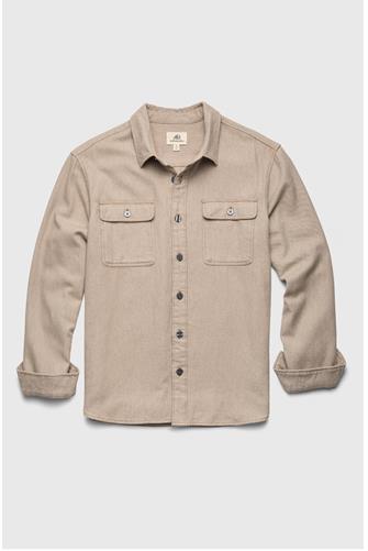 Dylan Brushed Twill Overshirt KHAKI COMBO