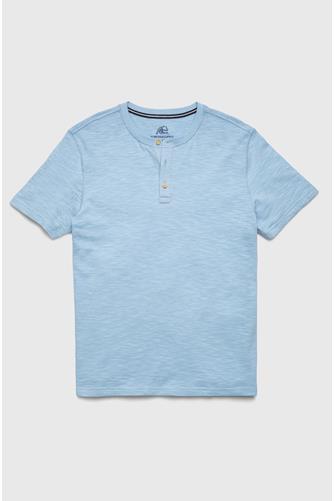 Sean Ss Cotton Slub Henley SKY BLUE