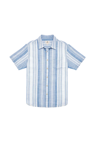 Joey Short Sleeve Varigated Stripe Shirt STRONG BLUE STRIPE